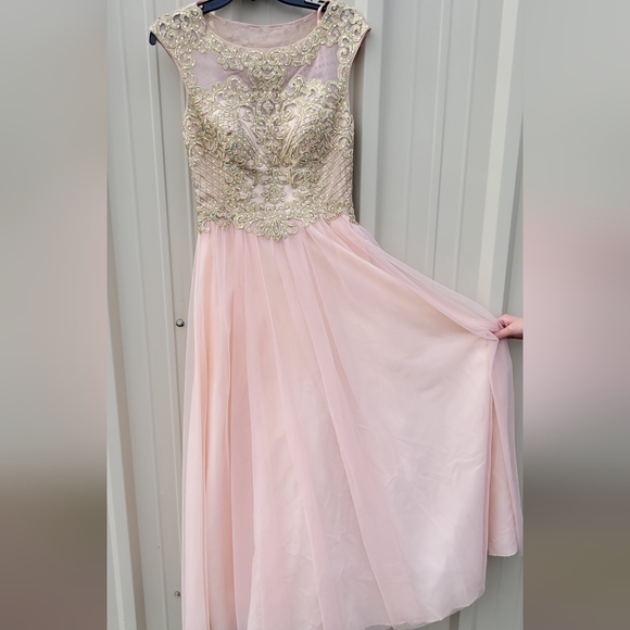 Pink Gold Prom Dress - Picture 6 of 6